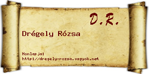 Drégely Rózsa névjegykártya